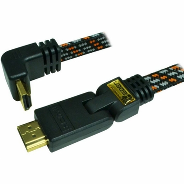 Matériels informatique câble HDMI 1.4 Heden 3D 1080P 4K Coudé 3m infinytech Réunion 01