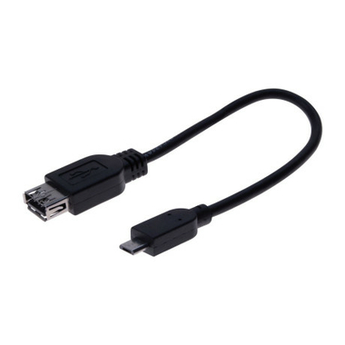 Matériels informatique câble OTG USB 2.0 micro B mâle vers type A femelle 21cm infinytech Réunion 01
