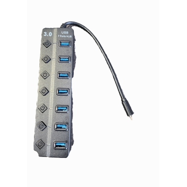 Matériels informatique hub USB-C ZGH-C08 7 ports avec interrupteurs infinytech Réunion 01