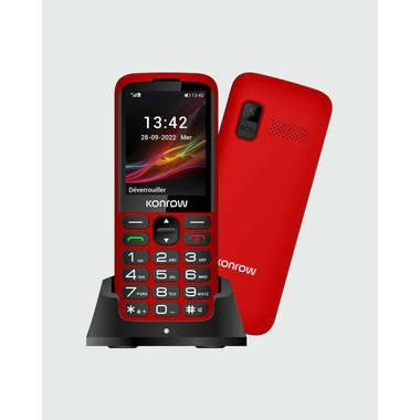 Téléphonie mobile GSM KONROW Senio 280 Rouge infinytech Réunion 03