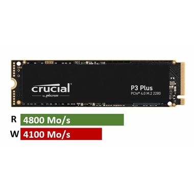 Matériels informatique disque SSD M.2 NVMe CRUCIAL P3 Plus 4To CT4000P3PSSD8 infinytech Réunion 01