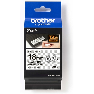 Consommables informatique cassette à ruban BROTHER TZe-SE4 Noir sur blanc 18 mm infinytech Réunion 01