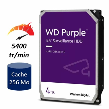 Matériels informatique disque dur WESTERN DIGITAL WD Purple 4To WD43PURZ infinytech Réunion 01