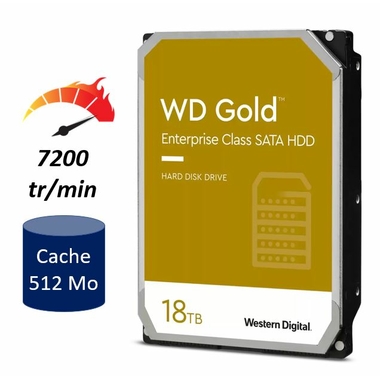 Matériels informatique disque dur WESTERN DIGITAL WD Gold WD181KRYZ 18To infinytech Réunion 01