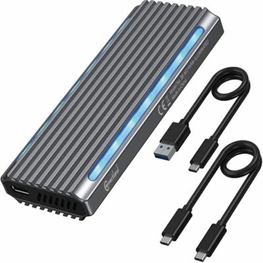 Matériels informatique boitier pour SSD PCIe et SATA CONNECTLAND USB-C RGB infinytech Réunion 01