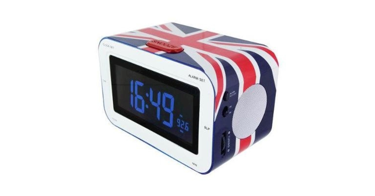 Radio Réveil Bigben Union Jack - Affichage Numérique - Couleurs Du Drapeau Britannique