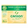 12 feuilles de papier à dessin CANSON 24x32cm 180g Blanc