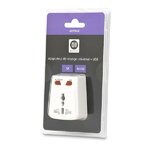 Accessoires téléphonie adaptateur de voyage universel D2 DIFFUSION avec USB infinytec Réunion 2