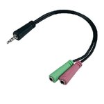 Matériels informatique adaptateur MCL jack 3.5mm pour micro et casque 20cm infintech Réunion 1