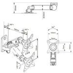 Matériels informatique support écran mural NORTH BAYOU NB F120 17 à 27 pouces infinytech Réunion 3