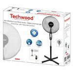 Electroménager ventilateur sur pied TECHWOOD TVE-466T Noir infinytech Réunion 3