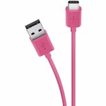 Accessoires téléphonie câble de recharge BELKIN USB 2.0 USB-A vers USB-C Rose infinytech Réunion 1