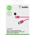 Accessoires téléphonie câble de recharge BELKIN USB 2.0 USB-A vers USB-C Rose infinytech Réunion 2