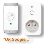 Matériels informatique prise connectée WiFi MCL DOMPS515EG compatible Google Home et Amazon Alexa infinytech Réunion 1