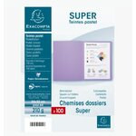Fournitures bureautique paquet de 100 chemises EXACOMPTA SUPER 210 24X32cm Lilas infinytech Réunion 3