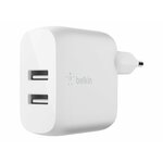 Accessoires téléphonie chargeur secteur BELKIN 2 USB-A avec câble Lightning de 1m Blanc infinytech Réunion 3