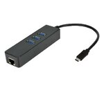Matériels informatique adaptateur MCL USB type-C mâle vers RJ45 Gigabit et hub 3 ports USB 3.0 infinytech Réunion 1