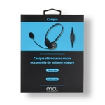 Matériels audio casque stéréo MCL filaire avec micro et contrôle du volume 1.80m Noir infinytech Réunion 3
