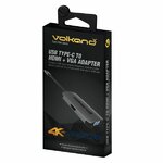 Matériels informatique adaptateur VOLKANO VK-20044-CH USB-C vers HDMI et VGA infinytech Réunion 2