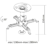 Matériels informatique support plafond pour vidéoprojecteur avec bras de 150mm MCL SPR-019 infinytech Réunion 4