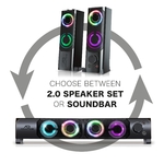Matériels informatique enceintes 2.0 SOUNDPHONIC RGB 6W RMS infinytech Réunion 2
