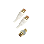 Matériels vidéo cordon TV APM Male Male  9,52mm Blanc 5m avec adaptateur Femelle infinytech Réunion 1