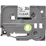Consommables informatique cassette à ruban pour étiqueteuse BROTHER TZe-121 Transparent 9 mm infinytech Réunion 02