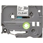 Consommables informatique cassette à ruban pour étiqueteuse BROTHER TZe-131 Transparent 12 mm infinytech Réunion 02