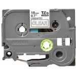 Consommables informatique cassette à ruban pour étiqueteuse BROTHER TZe-145 Blanc sur Transparent 18 mm infinytech Réunion 02