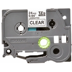 Consommables informatique cassette à ruban pour étiqueteuse BROTHER TZe-151 Noir sur Transparent 24 mm infinytech Réunion 02