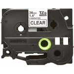 Consommables informatique cassette à ruban pour étiqueteuse BROTHER TZe-161 Noir sur Transparent 36 mm infinytech Réunion 02
