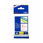 Consommables informatique cassette à ruban pour étiqueteuse BROTHER TZe-222 Rouge sur Blanc 9 mm infinytech Réunion 01