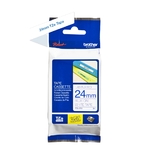 Consommables informatique cassette à ruban BROTHER TZe-253 Bleu sur blanc 24mm infinytech Réunion 01