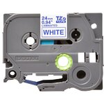 Consommables informatique cassette à ruban BROTHER TZe-253 Bleu sur blanc 24mm infinytech Réunion 02