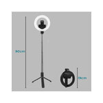 Accessoires téléphonie perche selfie AKASHI avec anneau lumineux infinytech Réunion 03