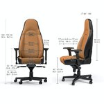 Matériels informatique siège Gamer NOBLECHAIRS ICON CUIR VÉRITABLE COGNAC NOIR infinytech Réunion 05
