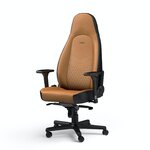 Matériels informatique siège Gamer NOBLECHAIRS ICON CUIR VÉRITABLE COGNAC NOIR infinytech Réunion 01