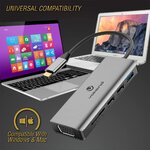 Matériels informatique station daccueil USB-C VOLKANO VK-20140-BK HDMI VGA USB3 infinytech Réunion 04