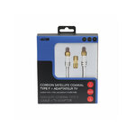 Matériels informatique cordon satellite APM 409006 Fiche F Mâle Mâle Blanc 5m avec adaptateur infinytech Réunion 02