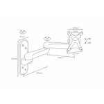 Accessoires informatique support écran mural 3 axes 13 à 27 pouces infinytech Réunion 03
