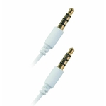 Matériels informatique câble APM 418017 Jack 3.5 Mâle Mâle 1.5m Blanc infinytech Réunion 01