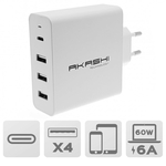 Matériels informatique chargeur secteur AKASHI 60W 6A infinytech Réunion 01