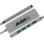 Matériels informatique hub USB-C AKASHI ALTHUB4IN1TC 5en1 infinytech Réunion 03