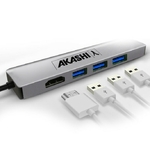 Matériels informatique hub USB-C AKASHI ALTHUB4IN1TC 5en1 infinytech Réunion 02