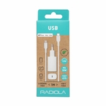 Accessoires téléphonie chargeur et câble RADIOLA FO1028 USB-C Lightning 1m Blanc infinytech Réunion 06