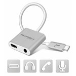 Accessoires téléphonie adaptateur AKASHI ALTADPTAUDIOTYPC USB-C vers Jack et charge infinytech Réunion 01