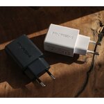 Accessoires téléphonie prise secteur AKASHI ALTACQC20WH 20W USB-A QC3.0 et USB-C Blanc infinytech Réunion 02
