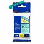 Consommables informatique cassette à ruban BROTHER TZe-731 Noir sur vert 12 mm de large infinytech Réunion 01