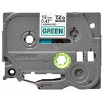 Consommables informatique cassette à ruban BROTHER TZe-731 Noir sur vert 12 mm de large infinytech Réunion 02