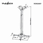 Matériels vidéo support plafond pour vidéoprojecteur NEDIS PJCM200GY infinytech Réunion 03